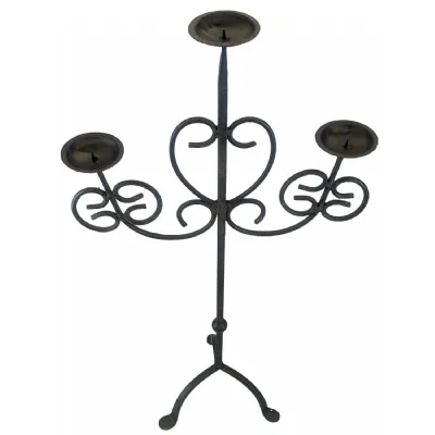 Metal Rustic Candlestick Stand 69.5cm