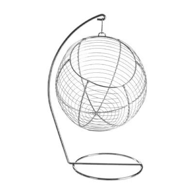 Chic Hanging Fruit Basket With Chrome Finish