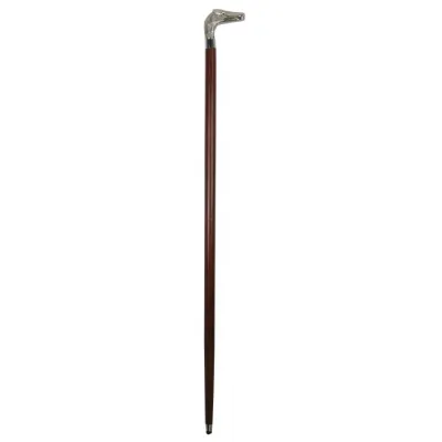 Sheesham Wood Horse Walking Stick Nickel Top 93cm