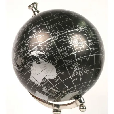 Globe On Aluminium Stand 39cm