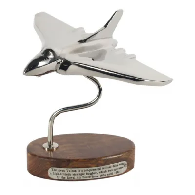 Vulcan On Sheesham Wooden Base Nickel Plated 19cm