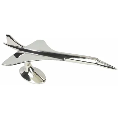 Large Concorde Plane Nickel Plated Aluminium 60cm