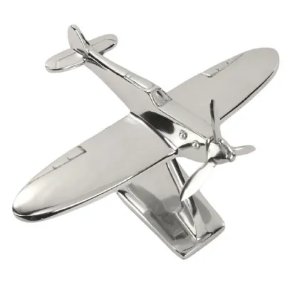 Small Aluminium Nickel Plated Spitfire 21cm