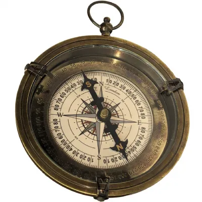 Compass 8.5cm Antique Brass Finish