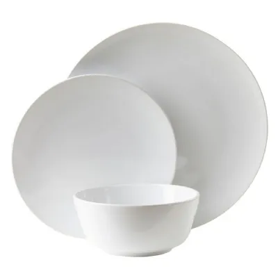 Twelve Pc White Stoneware