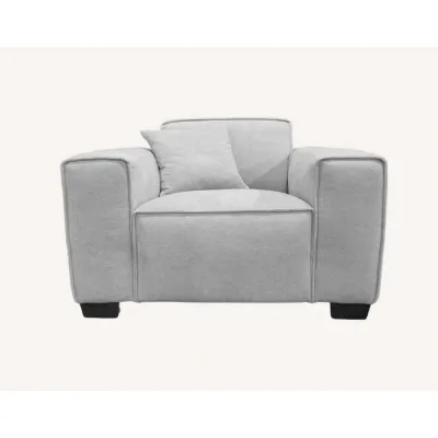 Modern Style Light Grey Boucle Fabric Upholstered Accent Chair
