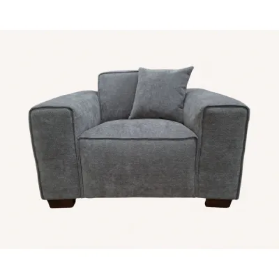 Modern Style Charcoal Boucle Fabric Upholstered Accent Chair