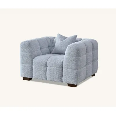 Modern Style Luxury Ivory Boucle Fabric Upholstered Accent Chair
