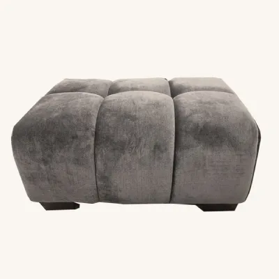 Modern Style Luxury Brown Velvet Upholstered Stool