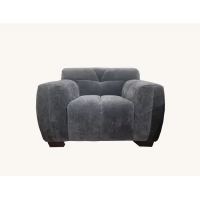 Modern Style Luxury Dark Grey Velvet Upholstered Accent Chair