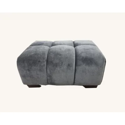 Modern Style Luxury Dark Grey Velvet Upholstered Stool