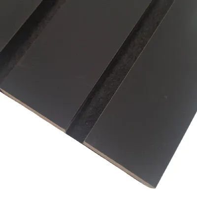 Black Wide Slat 240cm x 30cm Acoustic Wall Panels Pack of 2