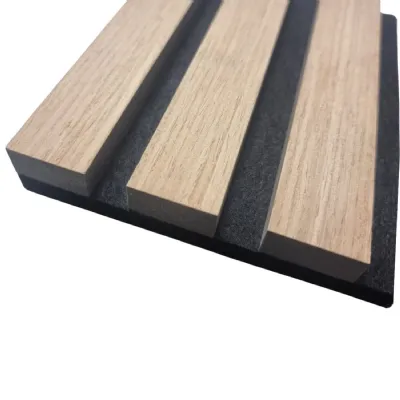 Premium Oak Slatted 240cm x 60cm Wall Panels Pack of 2