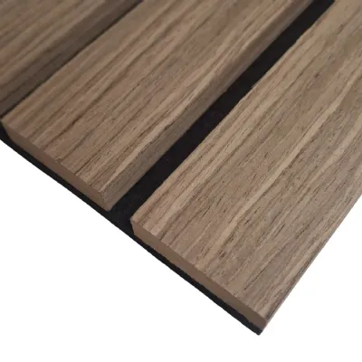 Walnut Wide Slat 240cm x 30cm Acoustic Wall Panels Pack of 2