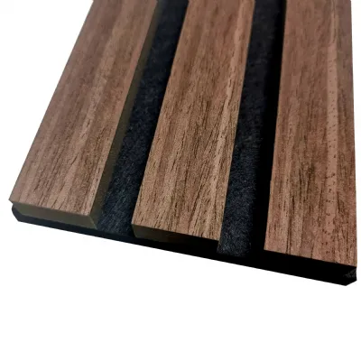 Smoked Oak Slatted 240cm x 60cm Wall Panels Pack of 2