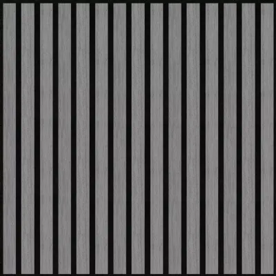Set of 4 Grey Oak Acoustic Square Decorative Wall Panels 60 x 60cm