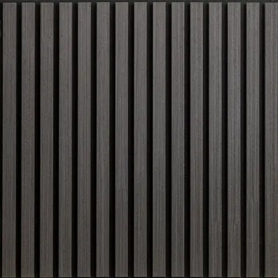 Set of 4 Black Oak Acoustic Square Decorative Wall Panels 60 x 60cm