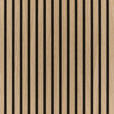 Set of 4 Walnut Acoustic Square Decorative Wall Panels 60 x 60cm