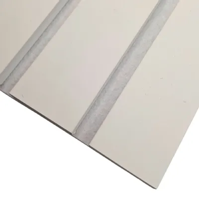 White Felt Wide Slat 240cm x 30cm Wall Panels Pack of 2