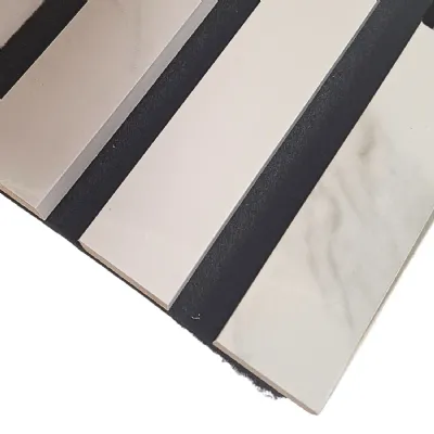 White Marble Slat 240cm x 32cm Wall Panels Pack of 2