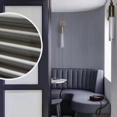 Set of 15 Grey WPC Fluted Decorative Wall Panels with Wood Effect Finish