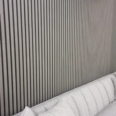 Set of 14 Ash Grey Wood Effect WPC Slatted Decorative Wall Panels