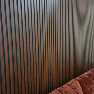 Set of 14 Dark Oak Wood Effect Slatted WPC Decorative Wall Panels