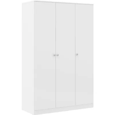 Denver 3 Door Wardrobe White Gloss