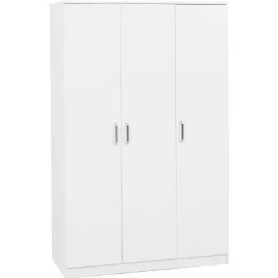 Dakota 3 Door Wardrobe White