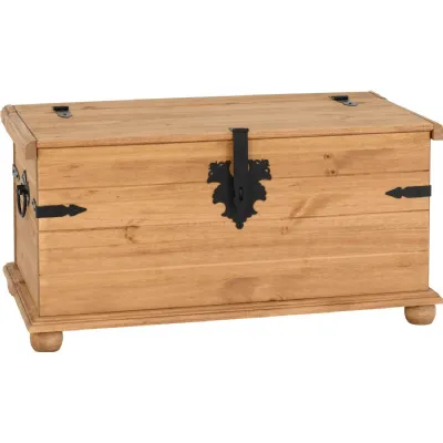 Corona Single Storage Chest Distressed Waxed Pine