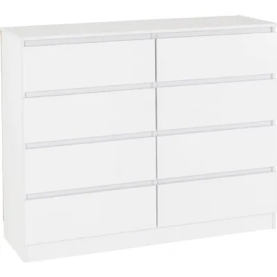 Malvern 8 Drawer Chest White