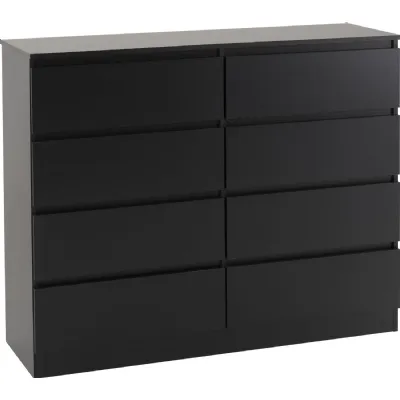 Malvern 8 Drawer Chest Black