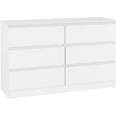 Malvern 6 Drawer Chest White