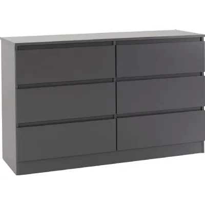 Malvern 6 Drawer Chest Grey