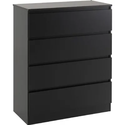 Malvern 4 Drawer Chest Black