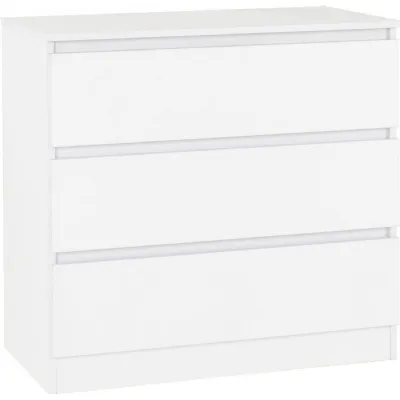 Malvern 3 Drawer Chest White