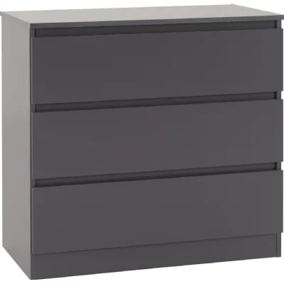 Malvern 3 Drawer Chest Grey