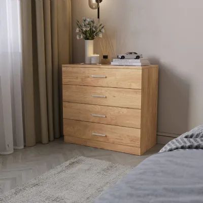 Dakota 4 Drawer Chest Oak Effect