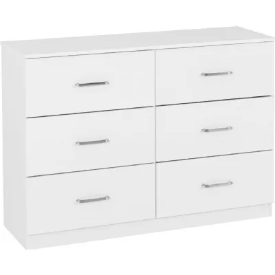 Dakota 6 Drawer Chest White
