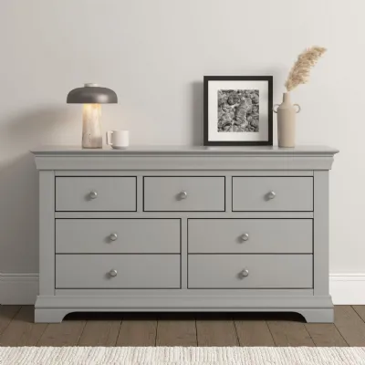 Pebble Grey Wood 3 Over 2 Chest of Drawers