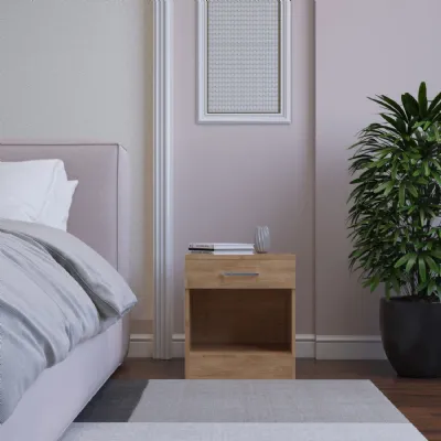 Dakota 1 Drawer Bedside Oak Effect