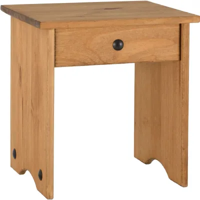 Corona Dressing Table Stool Distressed Waxed Pine