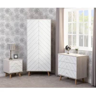 Dusty Grey and White Wood Trio Bedroom Set
