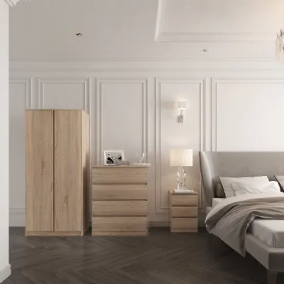 Sonoma Oak Effect 2 Door Double Wardrobe Bedroom Set
