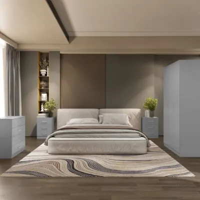 Dakota 3 Door Wardrobe Bedroom Set Light Grey