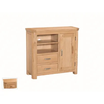 Solid Oak Media Unit Sideboard