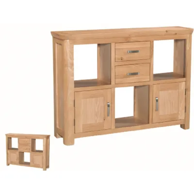 Solid Oak Low Display Unit