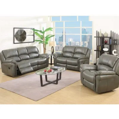 Leather Air 3 + 1 + 1 Manual Reclining Sofa Set
