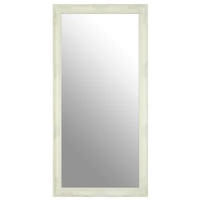Bevelled Neoclassical White And Gold Finish Wall Mirror