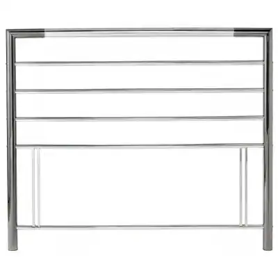Chrome Metal Double Bed Headboard